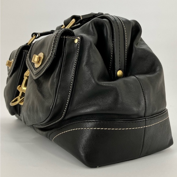 COACH Black #3569 Braided Leather Satchel Bag - Picture 3 of 16